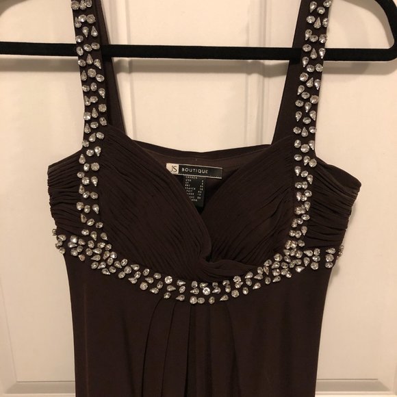 Size 6 JS Boutique Deep Brown Formal Dress - Picture 3 of 3